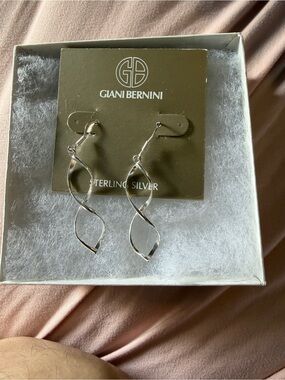 Giani Bernini Sterling Twisted Drop Earrings - Silver